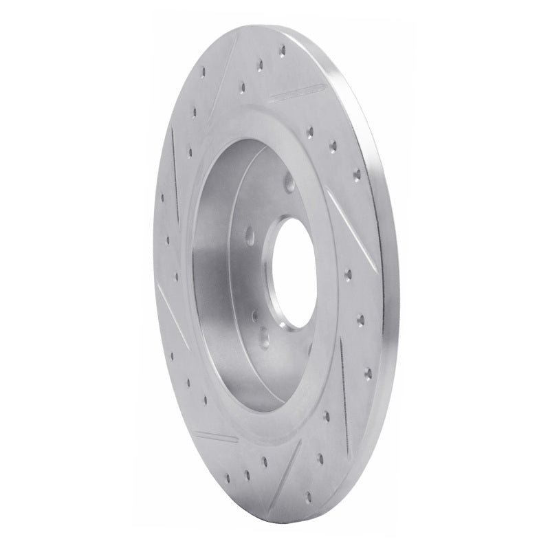 R1 Concepts R1 19-25 Hyundai SANTA FE Rear Right Drilled & Slotted Silver Brake Rotor