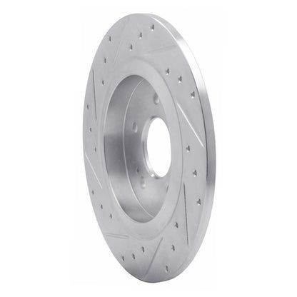 R1 Concepts R1 19-25 Hyundai SANTA FE Rear Right Drilled & Slotted Silver Brake Rotor