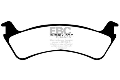 EBC 00-02 Ford Explorer Sport 4.0 2WD (Phenolic Pistons) Yellowstuff Rear Brake Pads