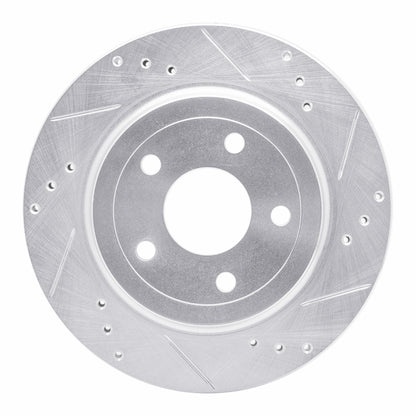 R1 Concepts R1 08-10 Chevrolet COBALT Rear Right Drilled & Slotted Silver Brake Rotor