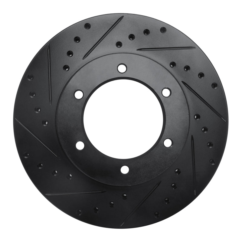 R1 Concepts R1 91-98 Toyota 4Runner Front Left Drilled & Slotted Black Brake Rotor