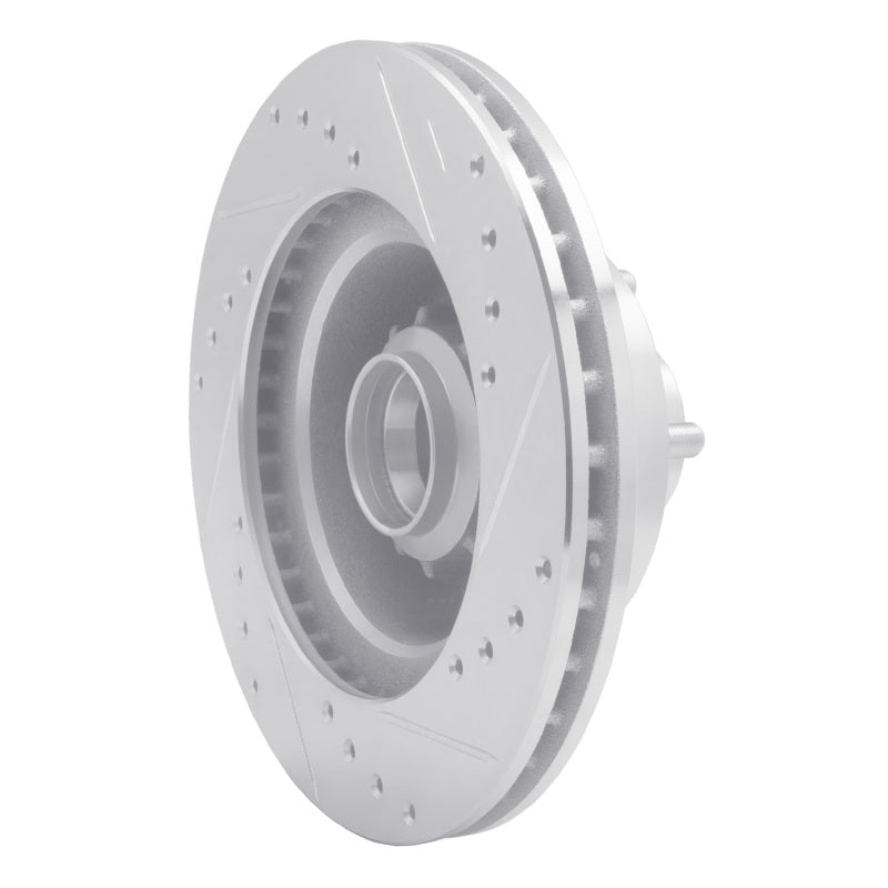 R1 Concepts R1 70-72 Dodge Charger Front Left Drilled & Slotted Silver Brake Rotor