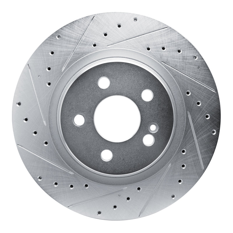 R1 Concepts R1 20-26 Mercedes-Benz GLS450 Rear Left Drilled & Slotted Silver Brake Rotor
