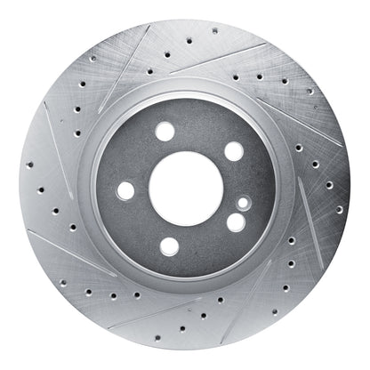 R1 Concepts R1 20-26 Mercedes-Benz GLS450 Rear Left Drilled & Slotted Silver Brake Rotor