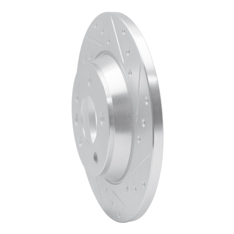 R1 Concepts R1 01-03 Volkswagen EuroVan Rear Right Drilled & Slotted Silver Brake Rotor