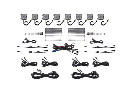 Diode Dynamics Rock Light - Red/White - M8 8-Pack
