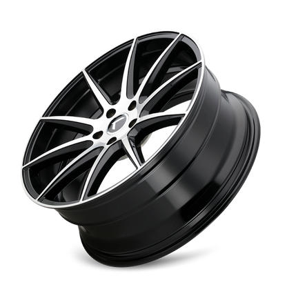 Kraze Wheels Kraze KR194 Cosmos 18x8 / 5x114.3 BP / 40mm Offset / 72.62mm Hub Gloss Black Machined Wheel