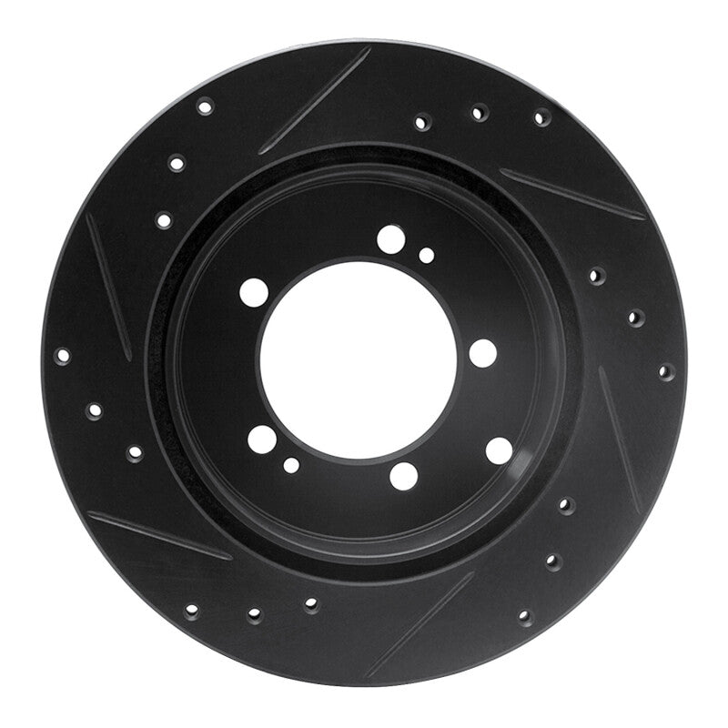 R1 Concepts R1 91-93 Dodge STEALTH Rear Right Drilled & Slotted Black Brake Rotor
