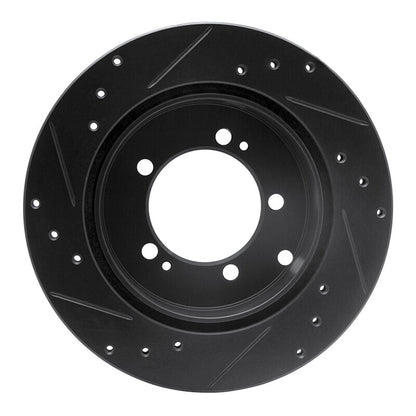 R1 Concepts R1 91-93 Dodge STEALTH Rear Right Drilled & Slotted Black Brake Rotor