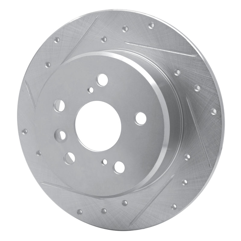 R1 Concepts R1 92-03 Lexus ES300 Rear Left Drilled & Slotted Silver Brake Rotor