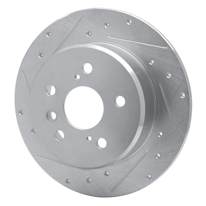 R1 Concepts R1 92-03 Lexus ES300 Rear Left Drilled & Slotted Silver Brake Rotor