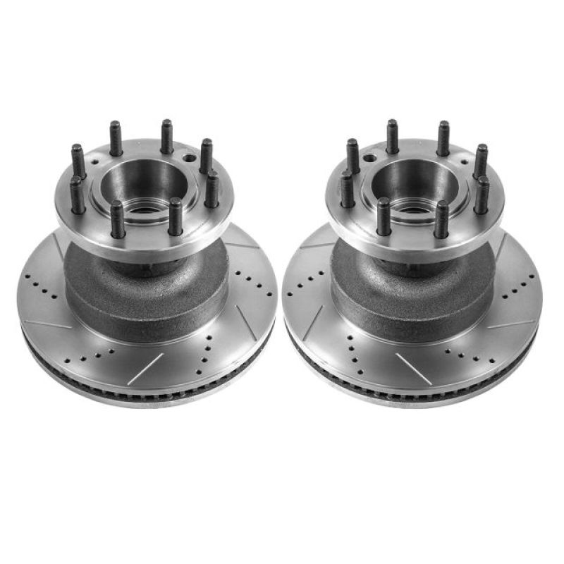 PowerStop Power Stop 21-22 Ford E-450 Super Duty Front Drilled & Slotted Rotor - Pair