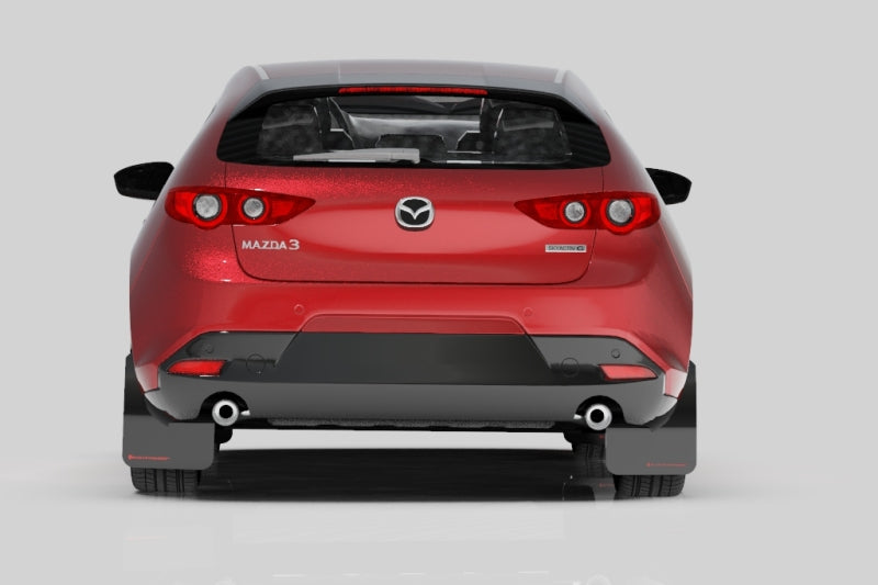Rally Armor 19-26 Mazda3 Hatchback Black UR Mud Flap w/Red Logo