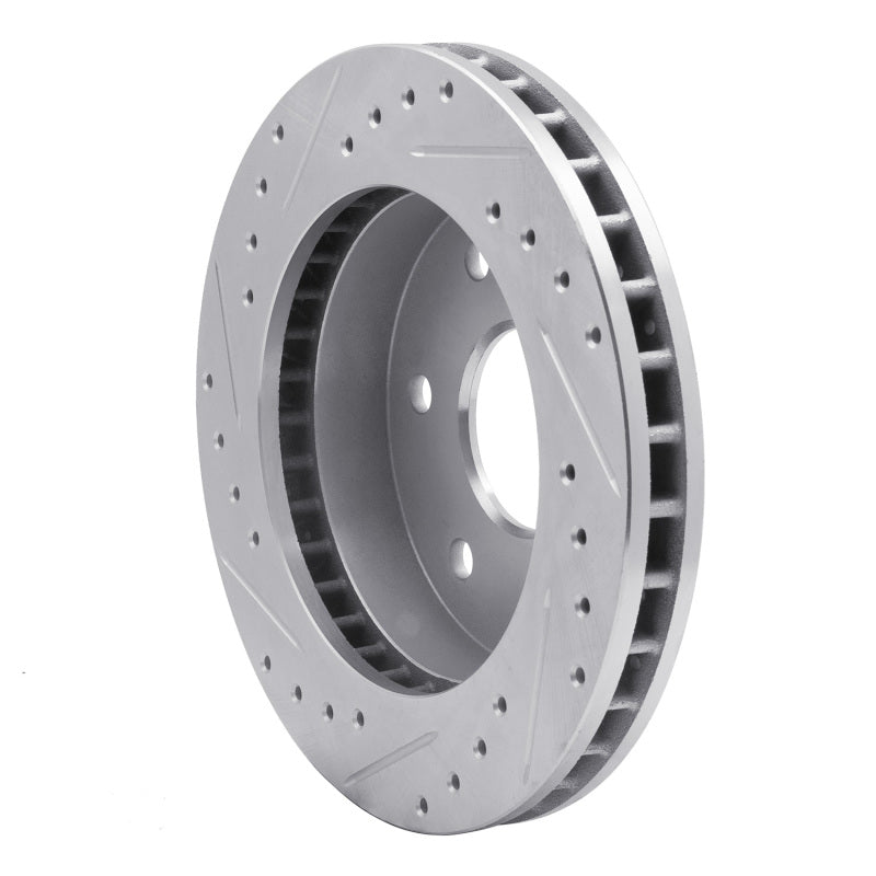 R1 Concepts R1 88-00 Cadillac Escalade Front Right Drilled & Slotted Silver Brake Rotor