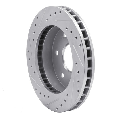 R1 Concepts R1 88-00 Cadillac Escalade Front Right Drilled & Slotted Silver Brake Rotor