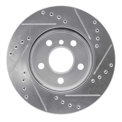 R1 Concepts R1 14-24 Mini Cooper (Excl Clubman) Front Left Drilled & Slotted Silver Brake Rotor