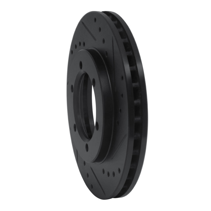 R1 Concepts R1 98-15 Nissan NP300 (Mexico) Front Right Drilled & Slotted Black Brake Rotor