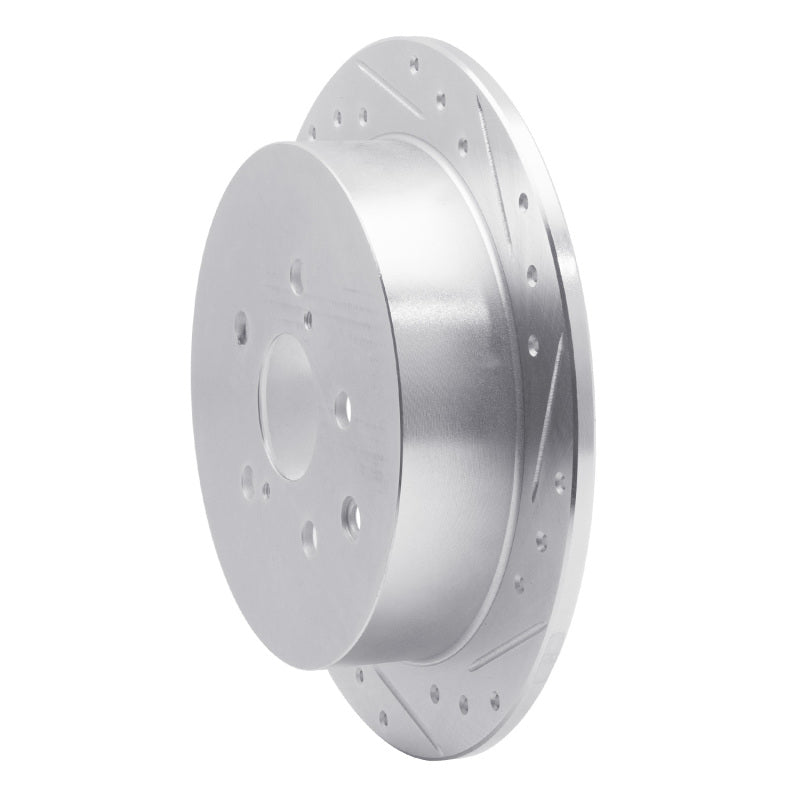 R1 Concepts R1 10-20 Lexus RX450h Rear Right Drilled & Slotted Silver Brake Rotor
