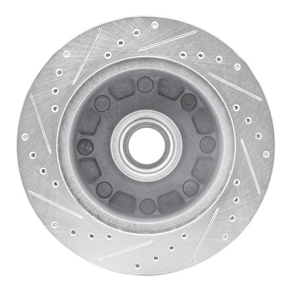 R1 Concepts R1 92-94 Ford E-250 Econoline Front Right Drilled & Slotted Silver Brake Rotor