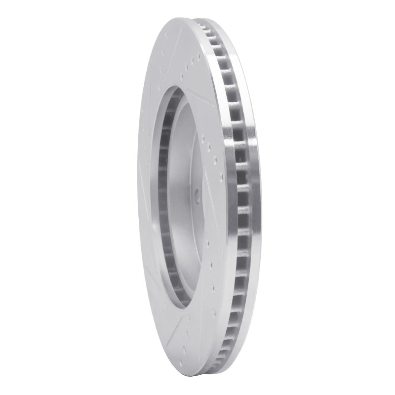 R1 Concepts R1 04-08 Chrysler Pacifica Front Right Drilled & Slotted Silver Brake Rotor