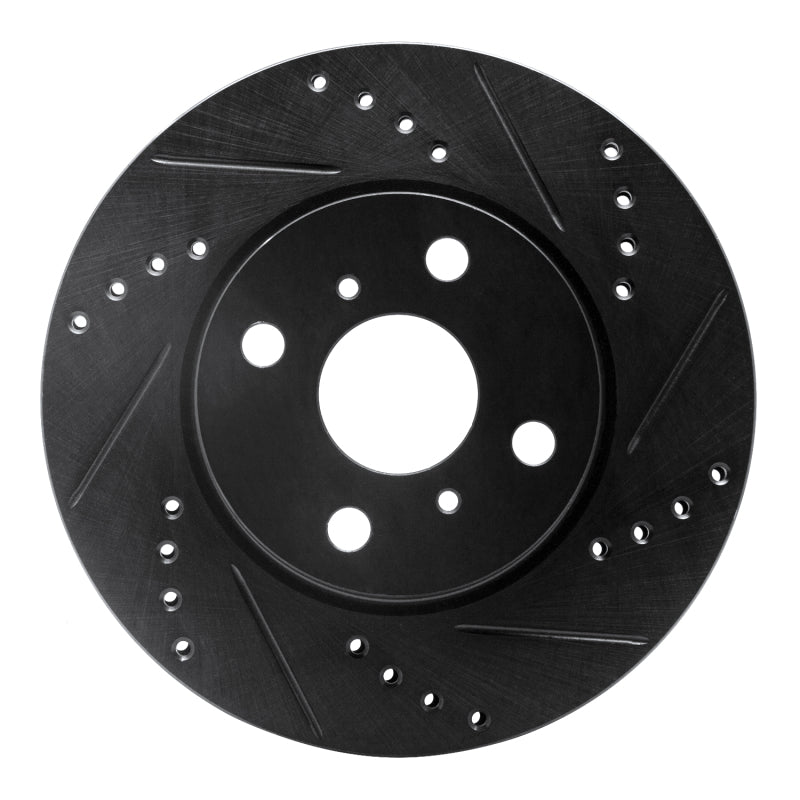 R1 Concepts R1 12-15 Scion IQ Front Right Drilled & Slotted Black Brake Rotor