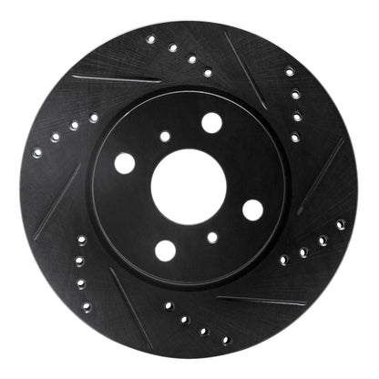 R1 Concepts R1 12-15 Scion IQ Front Right Drilled & Slotted Black Brake Rotor