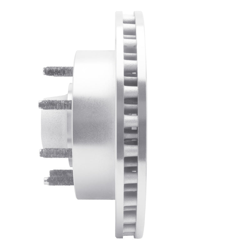 R1 Concepts R1 99-02 Ford F-350 Super Duty 2WD Front Left Drilled & Slotted Silver Brake Rotor
