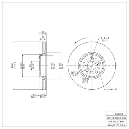 DFC 07-11 Lexus GS350 Left Front Brake Rotor
