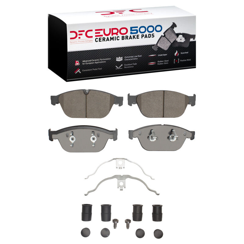 DFC 11-18 Audi A8 Front Euro 5000 Ceramic Brake Pads and Hardware Kit