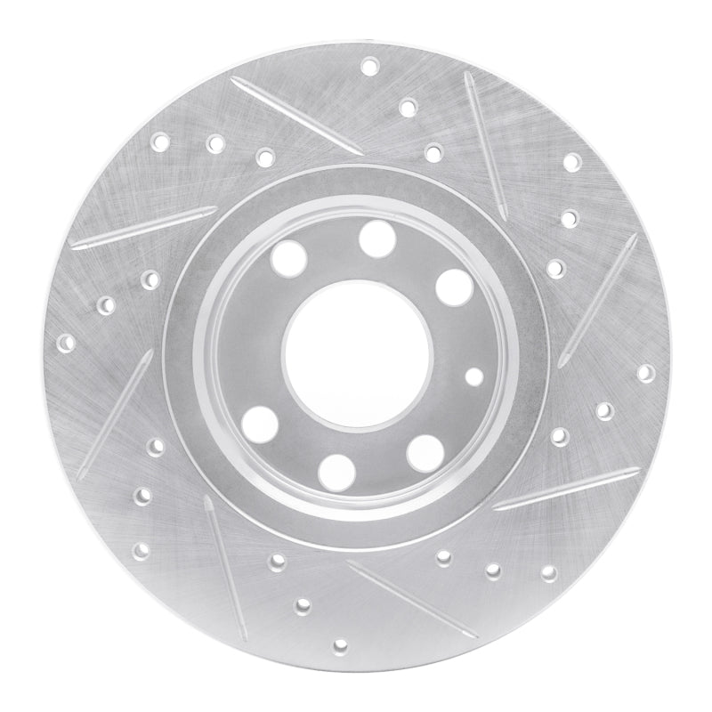 R1 Concepts R1 06-10 Fiat Punto (Mexico) Front Left Drilled & Slotted Silver Brake Rotor