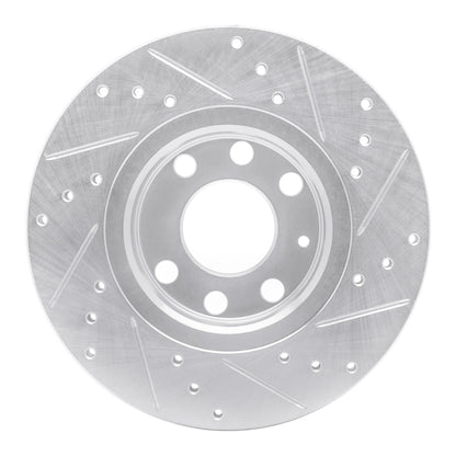 R1 Concepts R1 06-10 Fiat Punto (Mexico) Front Left Drilled & Slotted Silver Brake Rotor