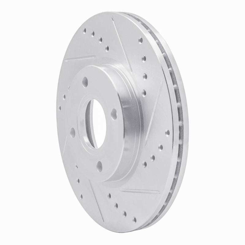R1 Concepts R1 14-23 Ford Fiesta (USA/Canada) Front Right Drilled & Slotted Silver Brake Rotor