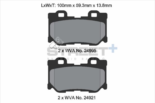 PAGID Racing T8100SP2001 STREET+ Brake Pads
