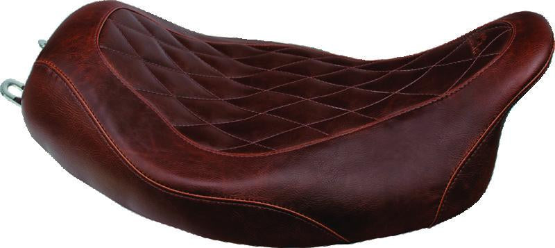 Mustang Motorcycle Mustang 97-07 Harley Rd King,06-07 Str Glide,00-05 Eagle Tripper Solo Seat - Brown