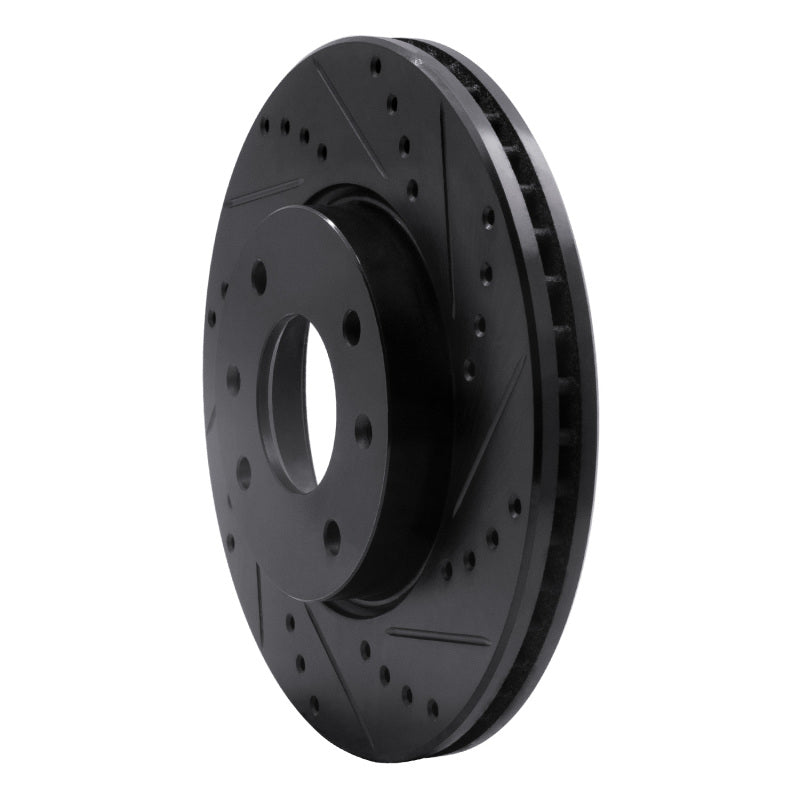 R1 Concepts R1 02-06 Hyundai Sonata Front Right Drilled & Slotted Black Brake Rotor