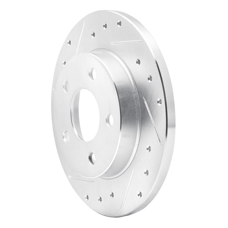 R1 Concepts R1 93-05 Ford Taurus SHO Rear Left Drilled & Slotted Silver Brake Rotor