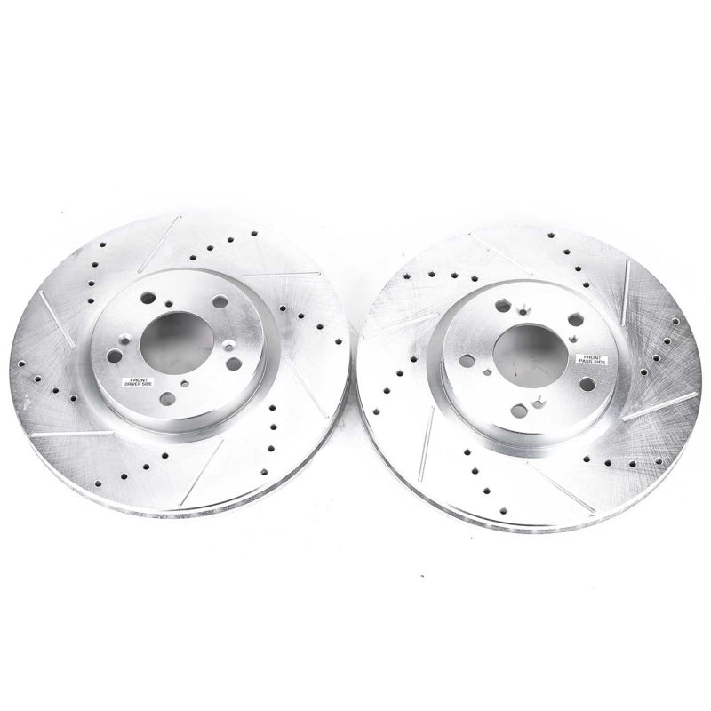 PowerStop Power Stop 07-13 Acura MDX Front Evolution Drilled & Slotted Rotors - Pair