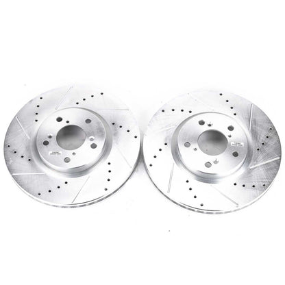 PowerStop Power Stop 07-13 Acura MDX Front Evolution Drilled & Slotted Rotors - Pair