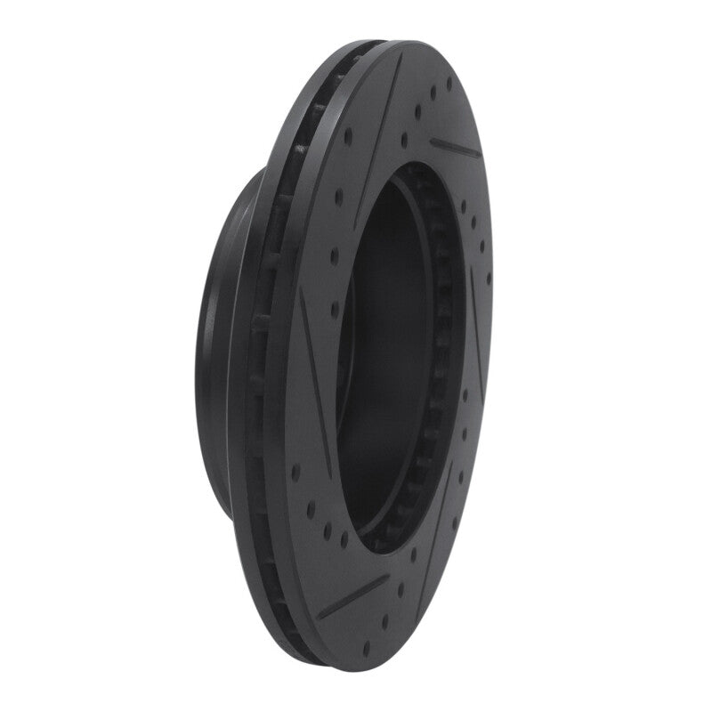 R1 Concepts R1 09-15 Toyota Hilux (Mexico) Front Right Drilled & Slotted Black Brake Rotor