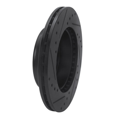 R1 Concepts R1 09-15 Toyota Hilux (Mexico) Front Right Drilled & Slotted Black Brake Rotor