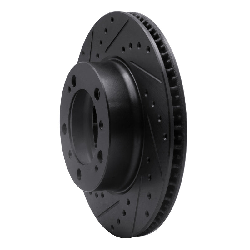 R1 Concepts R1 97-04 Porsche Boxster Front Left Drilled & Slotted Black Brake Rotor