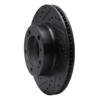 R1 Concepts R1 97-04 Porsche Boxster Front Left Drilled & Slotted Black Brake Rotor