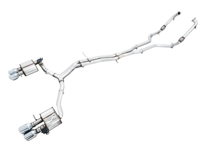 AWE Tuning Audi B9 S5 Sportback SwitchPath Exhaust - Non-Resonated (Silver 102mm Tips)