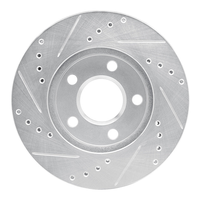 R1 Concepts R1 87-90 Chrysler Town & Country Front Right Drilled & Slotted Silver Brake Rotor