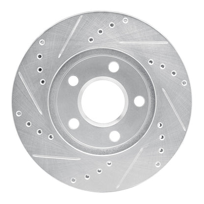 R1 Concepts R1 87-90 Chrysler Town & Country Front Right Drilled & Slotted Silver Brake Rotor
