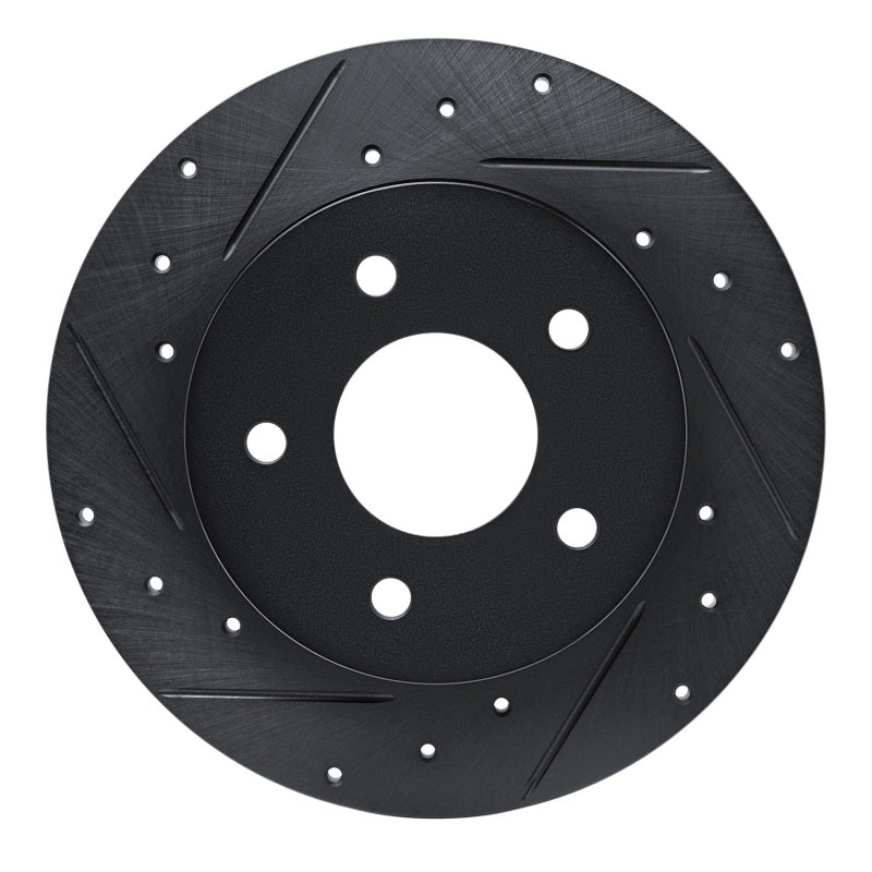 R1 Concepts R1 19-25 Nissan ALTIMA Rear Left Drilled & Slotted Black Brake Rotor