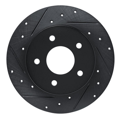 R1 Concepts R1 19-25 Nissan ALTIMA Rear Left Drilled & Slotted Black Brake Rotor