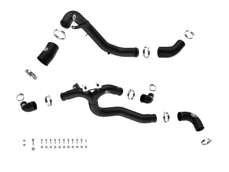 aFe 19-26 Genesis G70 V6 3.3L (tt) BladeRunner Aluminum Hot/Cold Charge Pipe Kit - Red