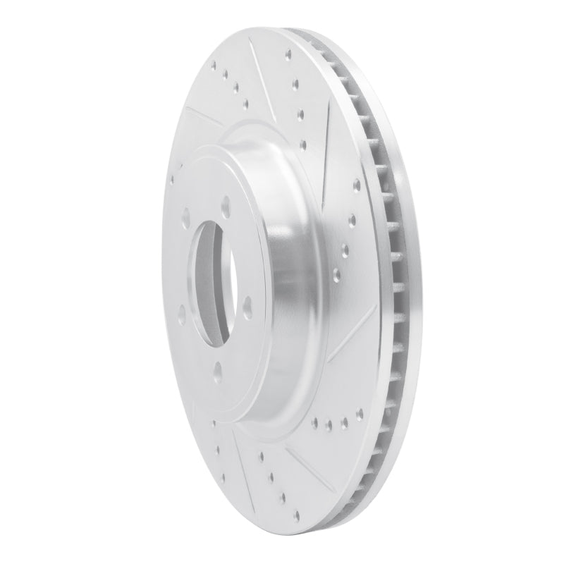 R1 Concepts R1 03-05 Lincoln AVIATOR Front Right Drilled & Slotted Silver Brake Rotor