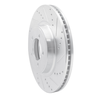 R1 Concepts R1 03-05 Lincoln AVIATOR Front Right Drilled & Slotted Silver Brake Rotor